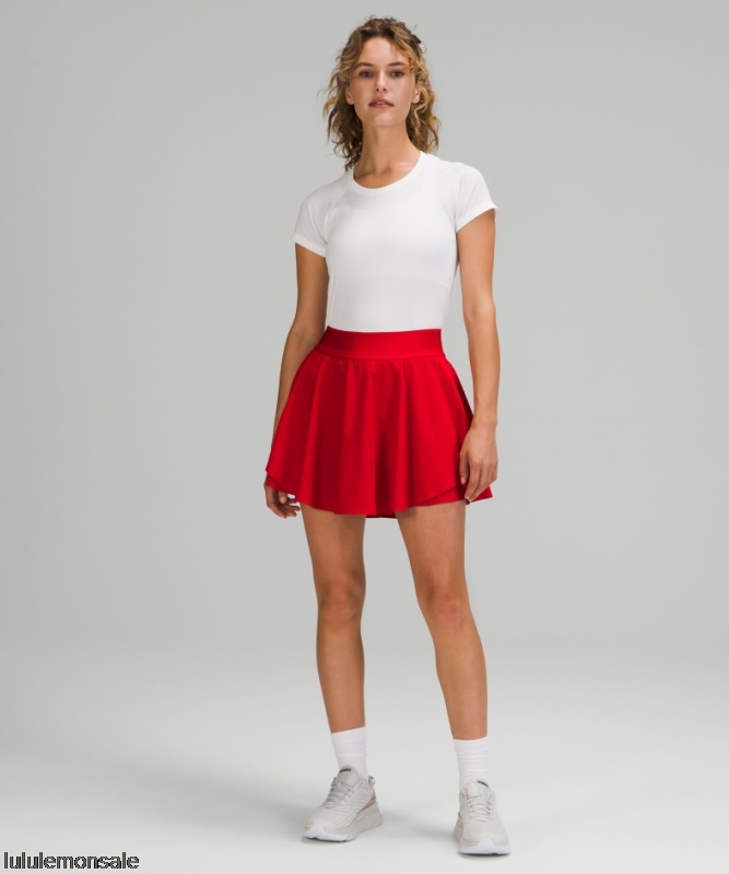 Lululemon Damen DELULU414 | Court Rival Hochhausrock Lang Dunkelrot